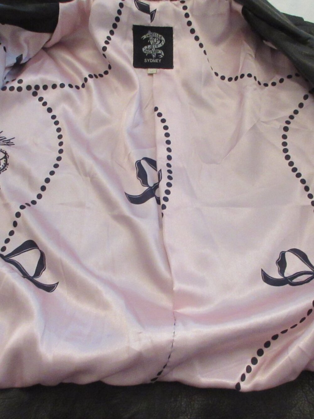 New Wheels & Dollbaby Classic Women's Leather Jacket In Black - Picture 7 of 10
